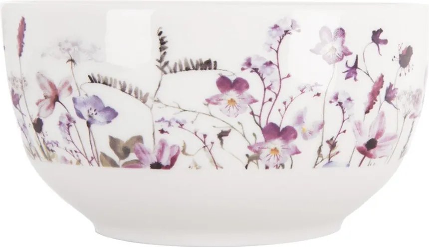 Biało-fioletowa porcelanowa miska na zupę 500 ml Louka – Orion