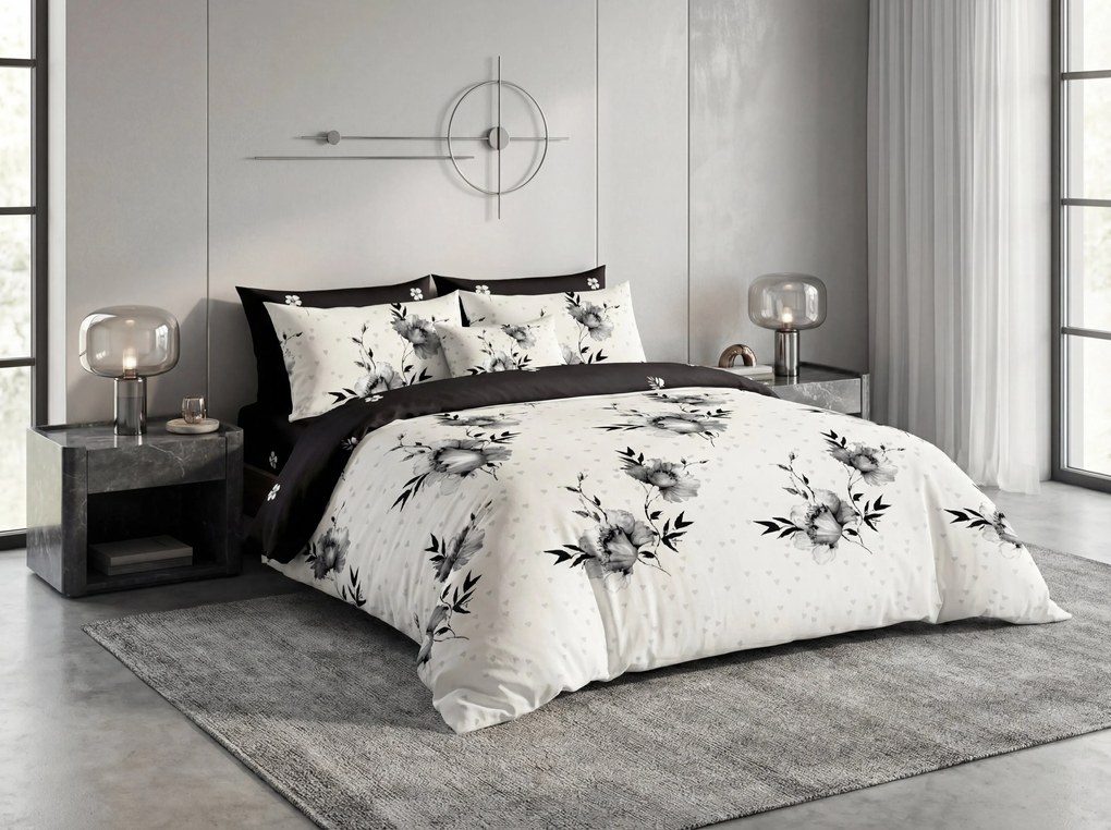 PrzytulneMieszkanie.pl PrzytulneMieszkanie.pl Dwustronna pościel DUO SENSE MONARIA wzorzysta + poszewka na poduszkę 40x50 cm GRATIS Rozmiar pościeli: 70 x 90 cm | 140 x 200 cm