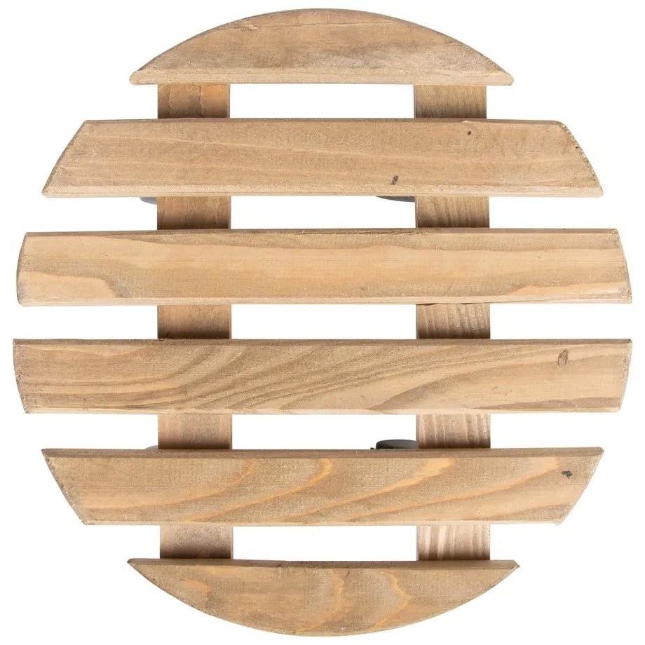 Drewniany kwietnik na kółkach ø 29 cm (wysokość 8 cm) Indoor &amp; Outdoor – Esschert Design