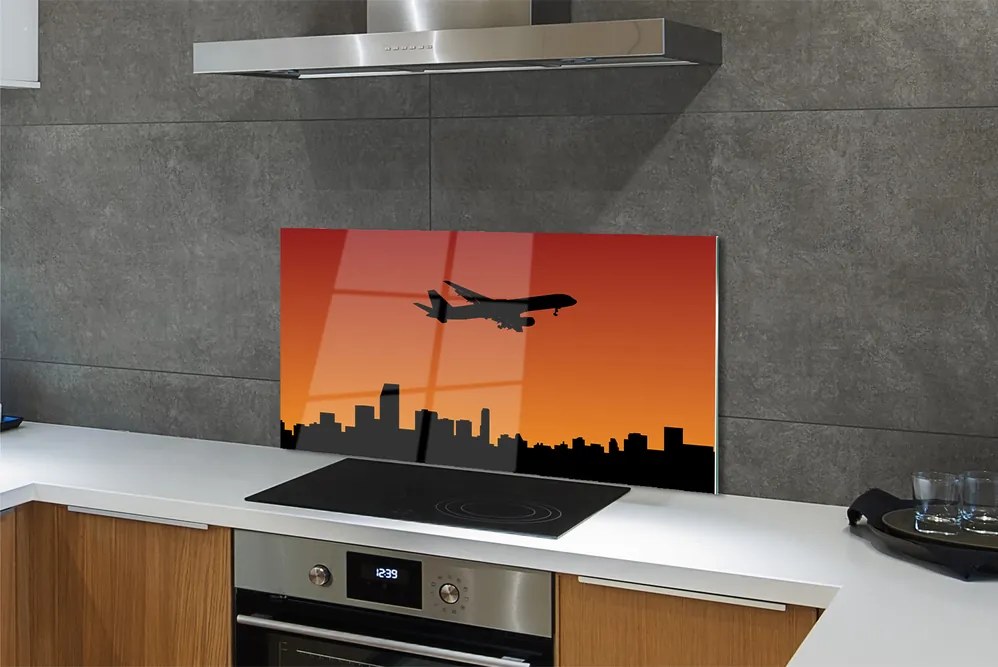 Panel nad Blat Kuchenny Samolot w Blasku Zachodzącego Słońca