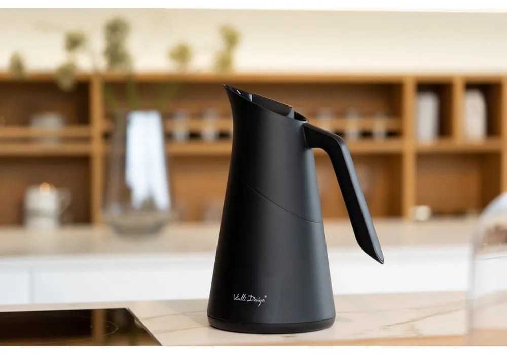 Czarny termos 1 l Soho – Vialli Design