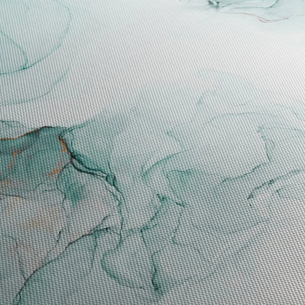 Obraz - Atramentowa abstraakcja 2 (z zegarem) (90x30 cm)