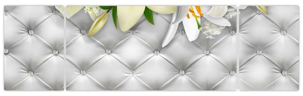Obraz kwiatów lilii (170x50 cm)