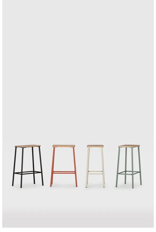 Kremowe hokery zestaw 2 szt. (wysokość siedziska 65 cm) Abba – Marckeric