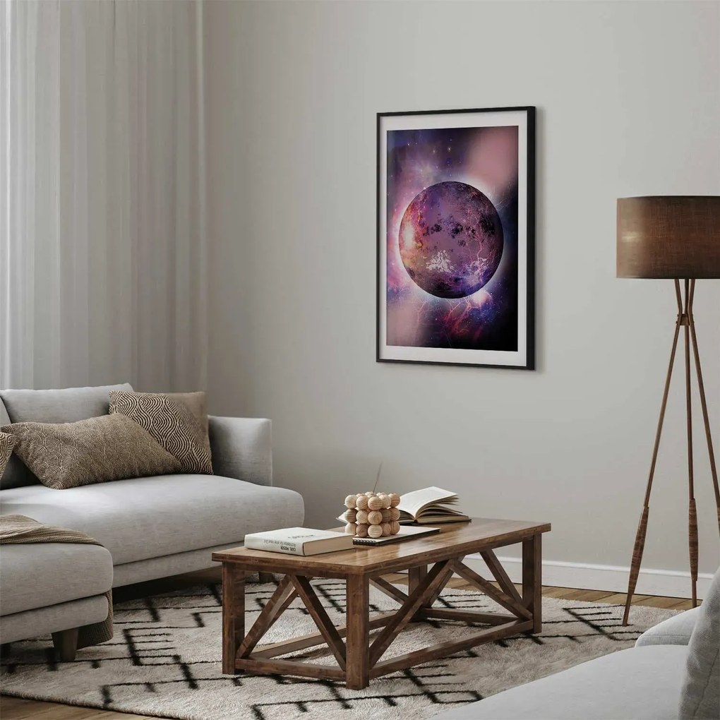 Plakat Nieznana planeta 29,7x42 cm z ramą czarną z marginesem ARTGEIST B