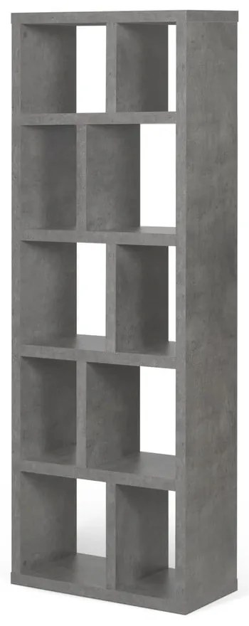Szary regał w dekorze betonu 70x198 cm Berlin – TemaHome
