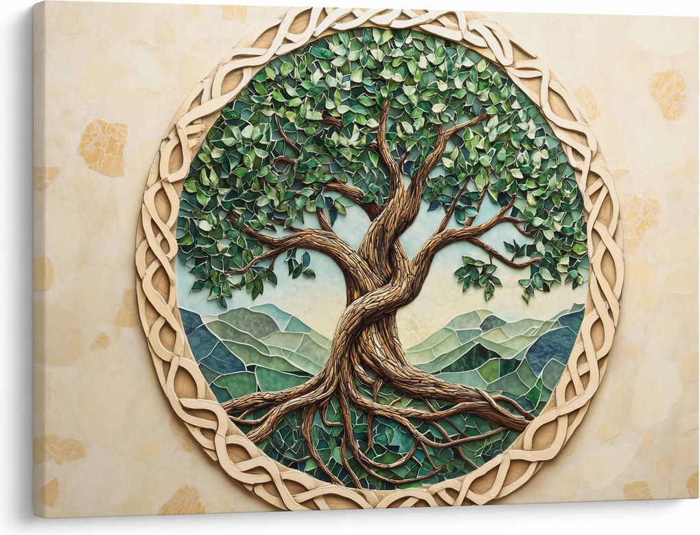 Obraz – Splecione drzewo życia (70x50 cm)