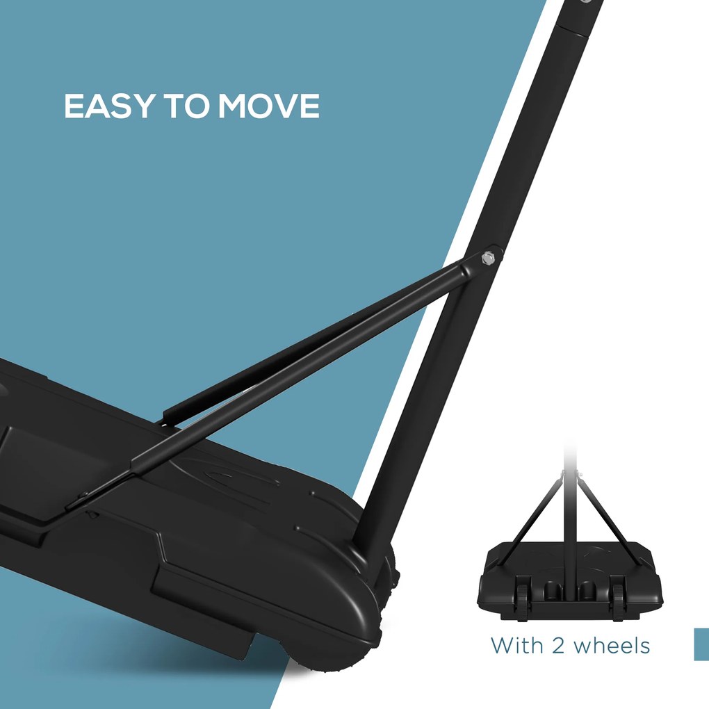 SPORTNOW Kosz do Koszykówki z Podstawą Regulowany 220-250cm | Aosom PL