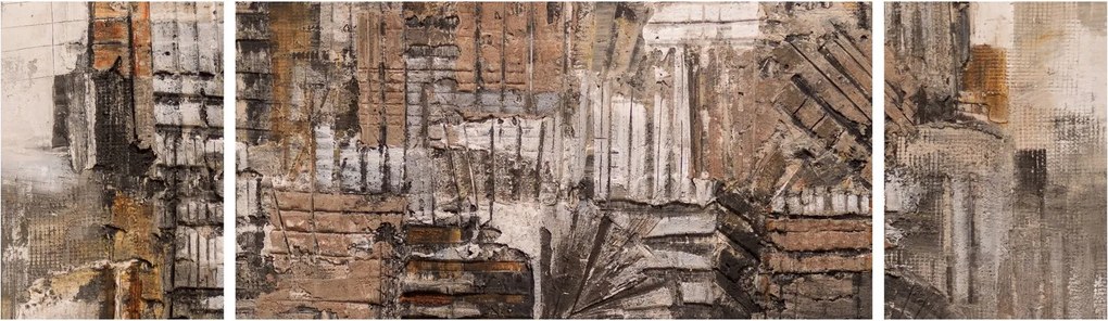 Obraz - Abstrakcja w odcieniach brązu (170x50 cm)