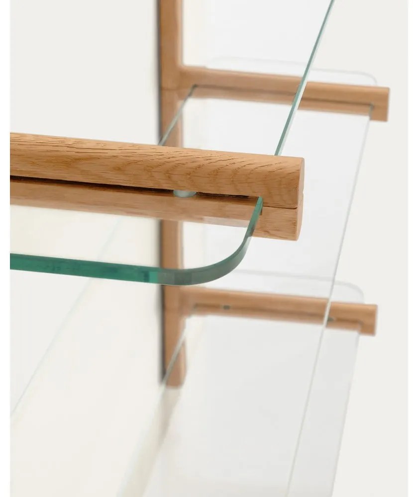 Szklany modułowy system półek w naturalnym kolorze 90x202x30,5 cm Sitra – Kave Home