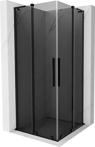 Mexen Velar L Duo kabina prysznicowa rozsuwana 80 x 80 cm, grafit, czarna - 871-080-080-02-43-70