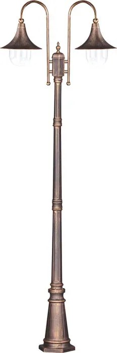 Czarno-złota wysoka lampa ogrodowa stojąca - S313-Namza