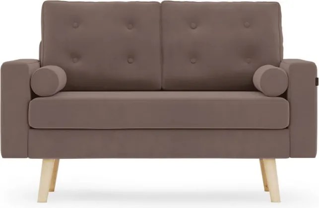 Ciemnobrązowa 2-osobowa sofa MANDI