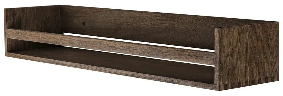 Brązowy wieszak ścienny z litego drewna dębowego z półką 60 cm Showcase – Mette Ditmer Denmark