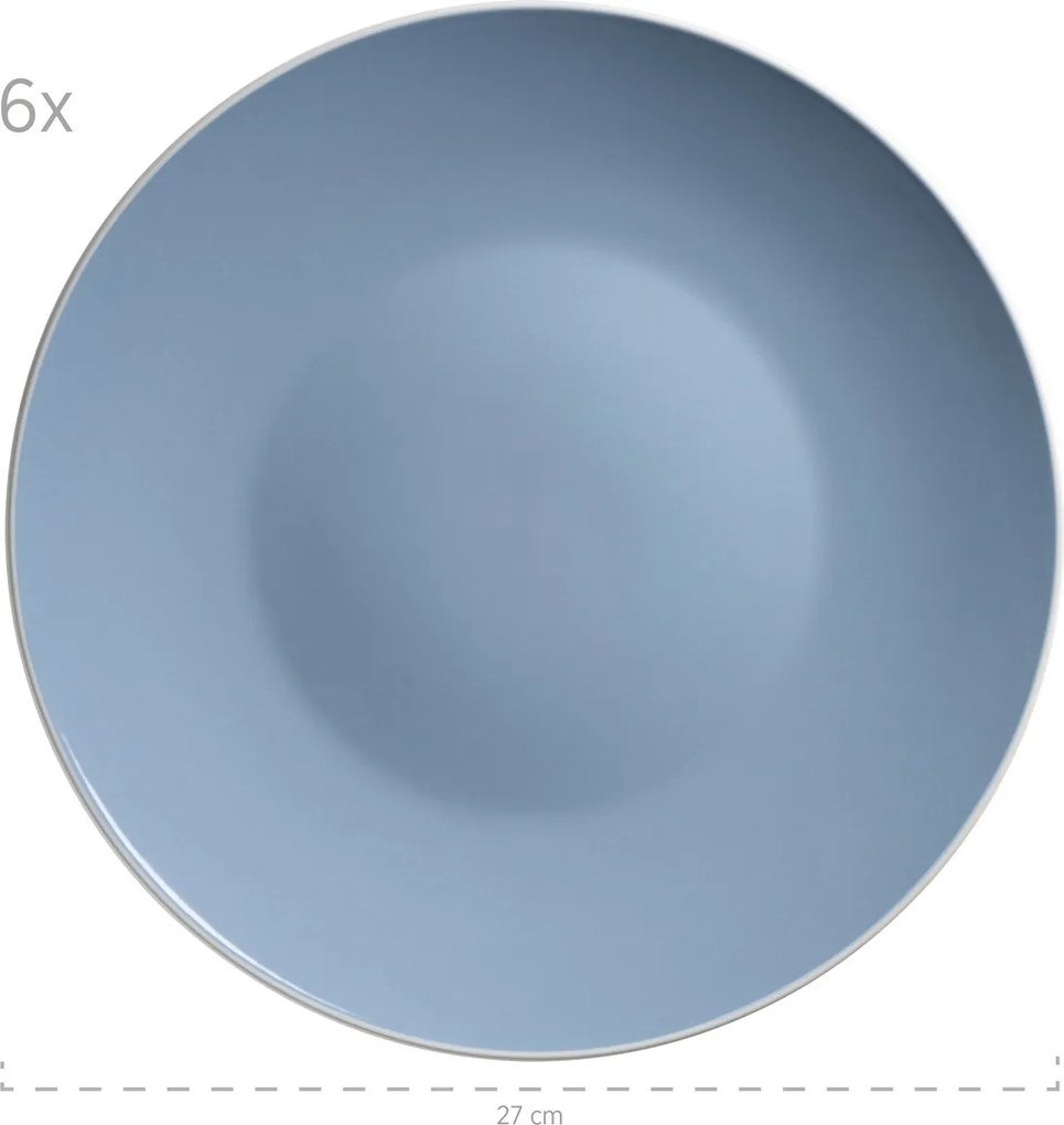 Mäser Zestaw naczyń stołowych 24 szt. ELISSA – niebieski połysk