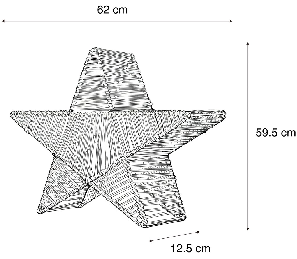 Zewnetrzna Lampka podłogowa na Boże Narodzenie, brązowa, 60 cm, z wbudowanym oświetleniem LED, IP54, ładowalna - Sisine Oswietlenie zewnetrzne