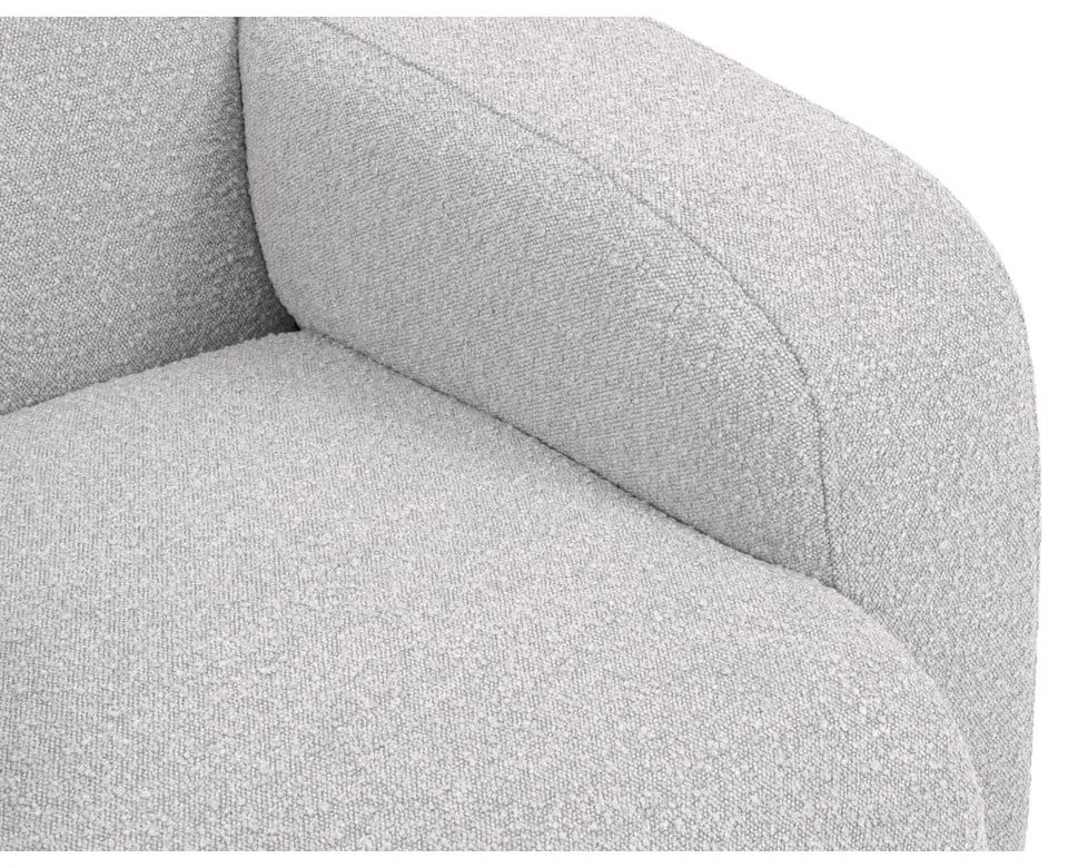 Jasnoszara sofa z materiału bouclé 170 cm Molino – Micadoni Home