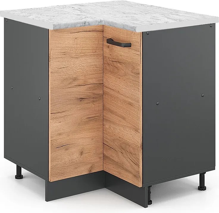 Szafka narożna złoty dąb energetyczny 75.6x60x81.6 r-line