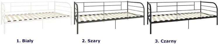 Białe metalowe łózko pojedyncze 90x200 cm - Lucpa
