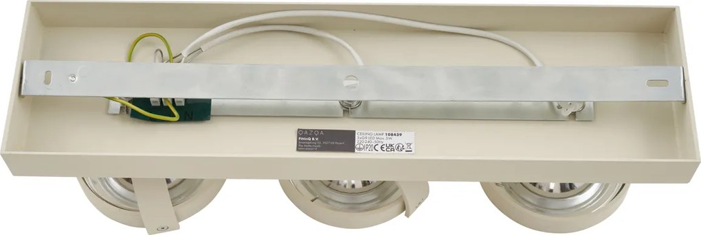 Nowoczesny sufitowy reflektor plafony beżowy G9 okrągły regulowany 3-punktowy - Go