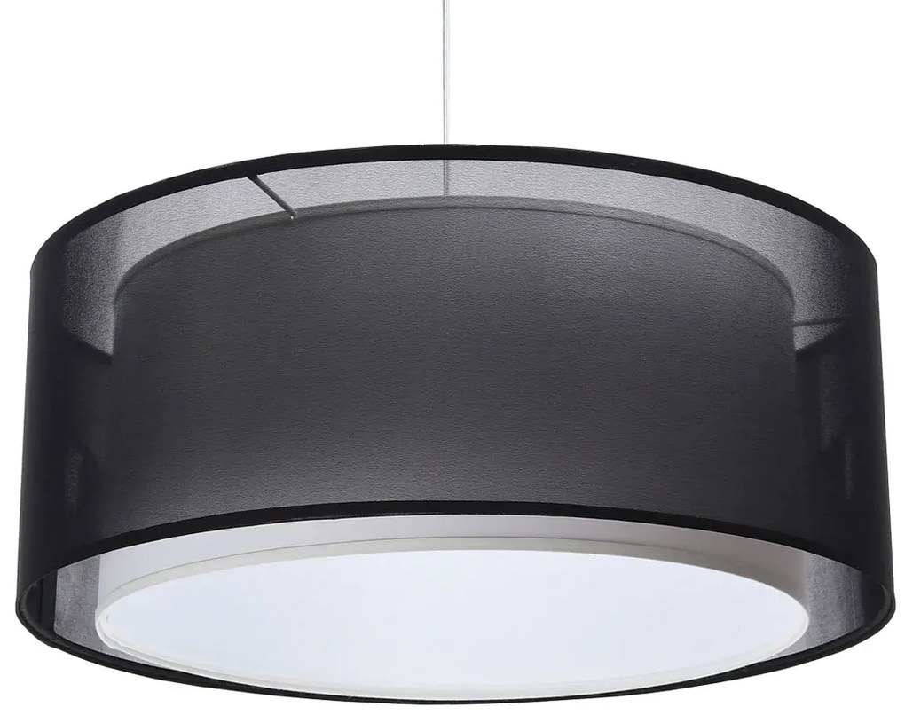 Czarna okrągła lampa wisząca nad stół - S436 A5-B75