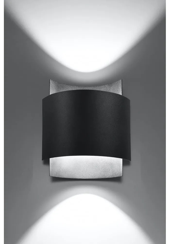 Czarny kinkiet Sollux Forgmi