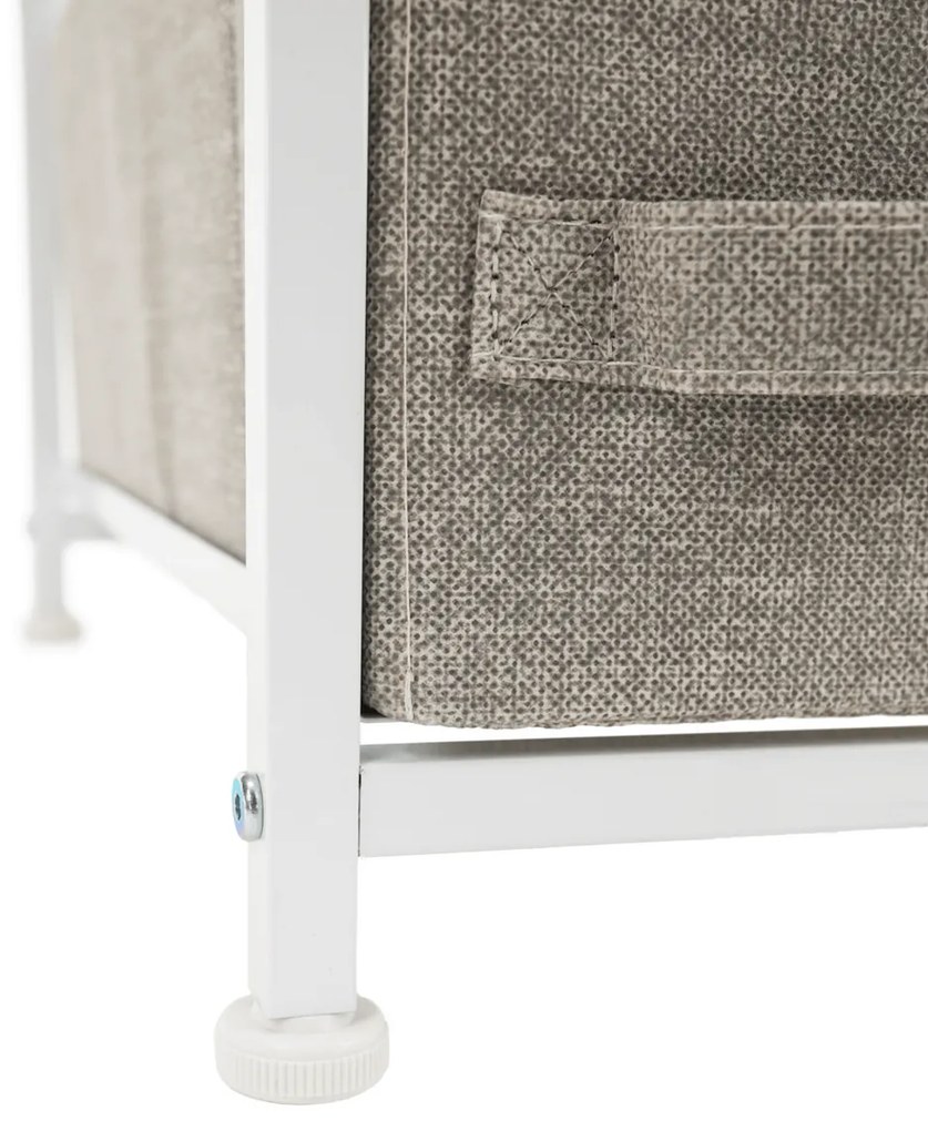 Komoda z szufladami z tkaniny OFELIA, biały