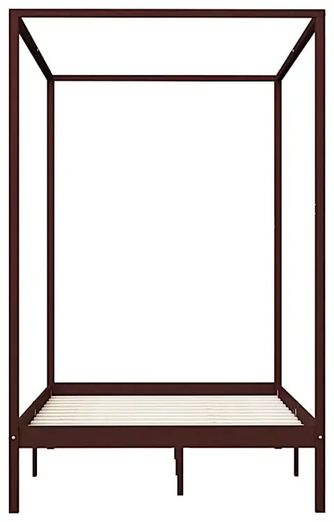 Ciemnobrązowe minimalistyczne łóżko 120x200cm - Tamai