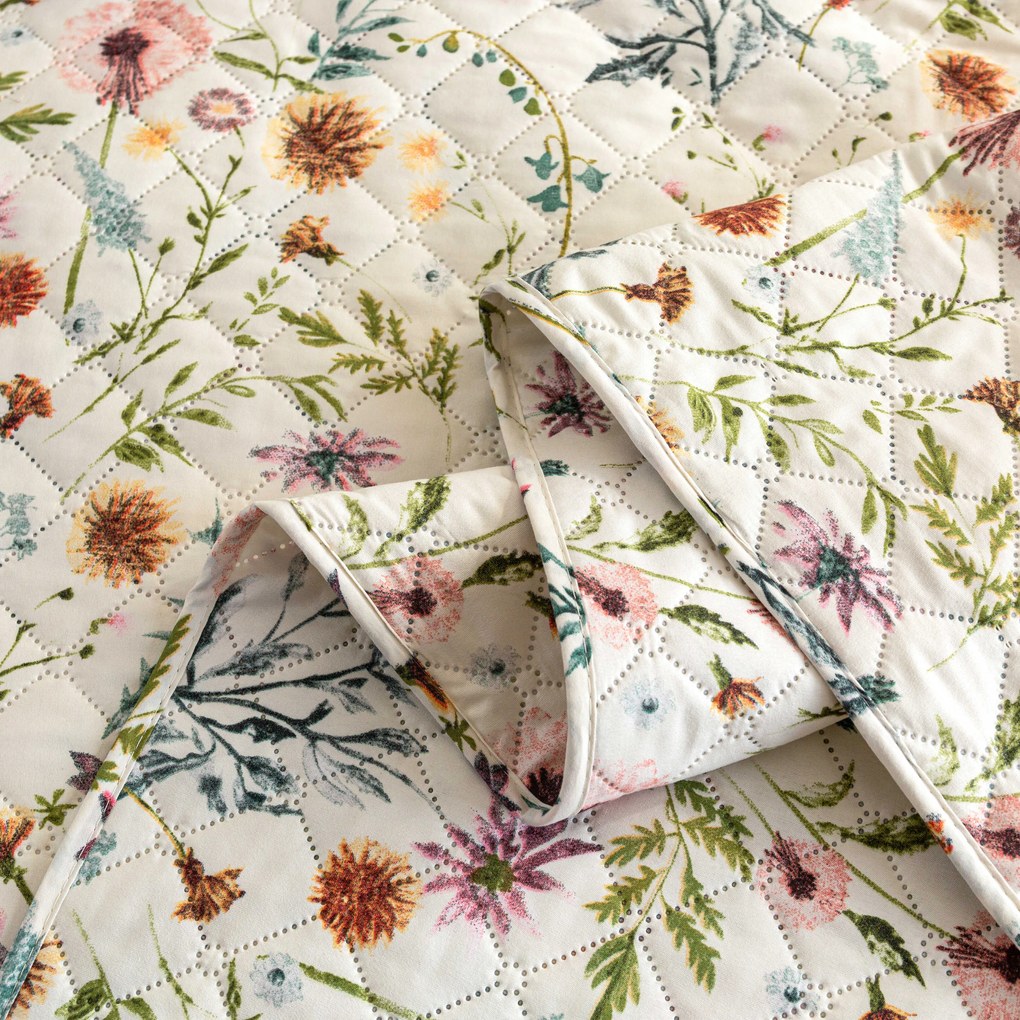 Narzuta na łóżko HERBALIS kremowa Rozmiar: 220 x 240 cm