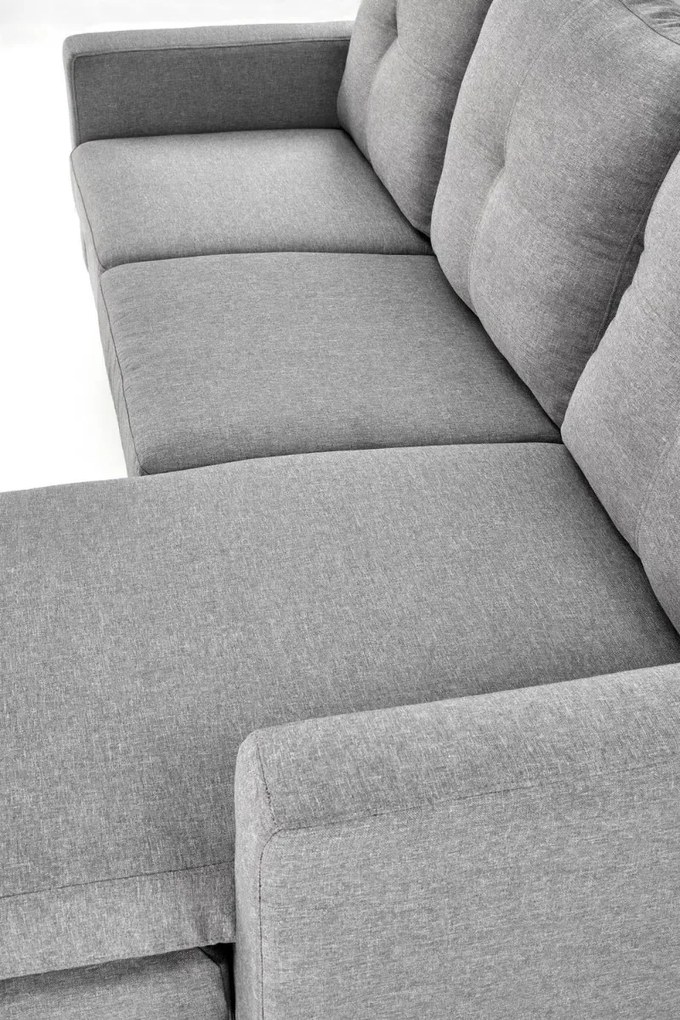 Sofa GERSON szara z podnóżkiem HALMAR