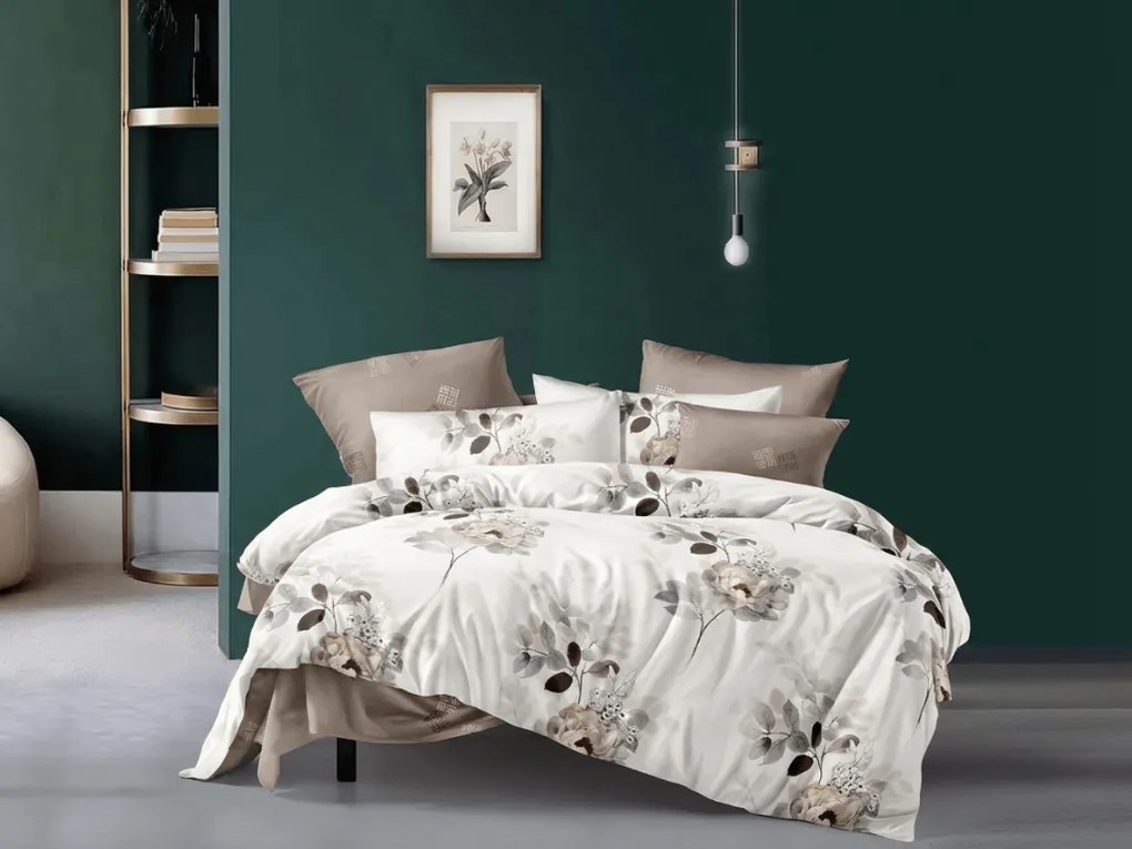 PrzytulneMieszkanie.pl PrzytulneMieszkanie.pl Dwustronna pościel DUO SENSE CARMELIA wzorzysta + poszewka na poduszkę 40x50 cm GRATIS Rozmiar pościeli: 70 x 90 cm | 140 x 200 cm