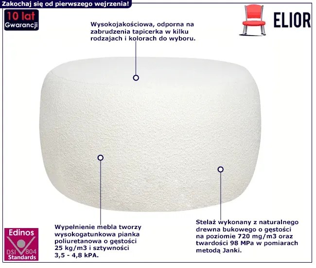 Tapicerowana pufa podnóżek F6-D57