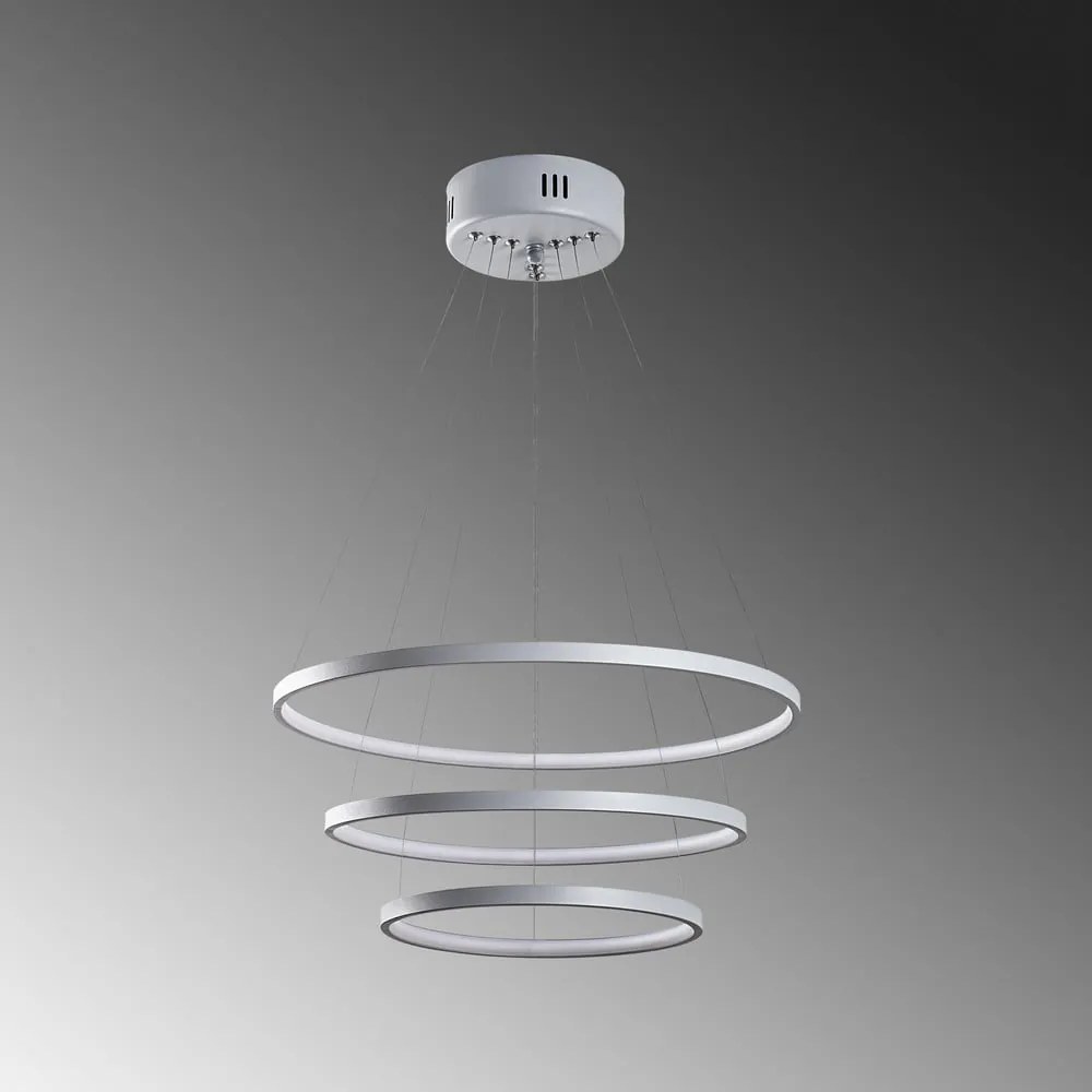 Szara lampa wisząca LED ø 50 cm Simit – Opviq lights