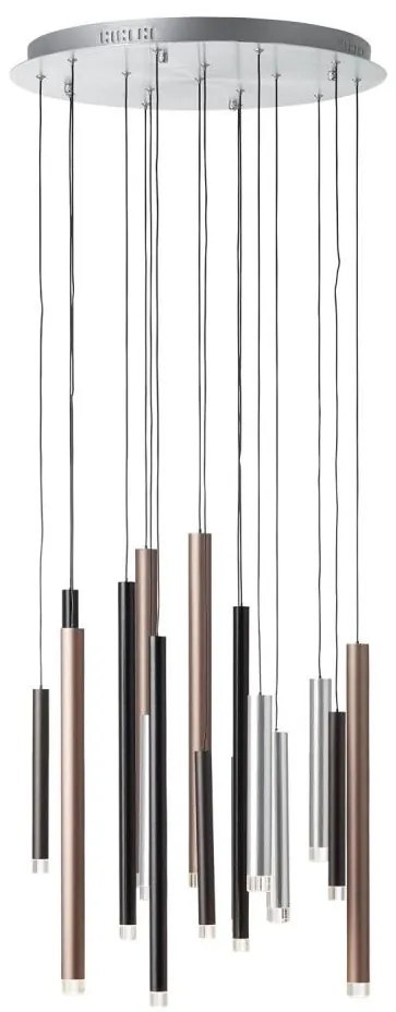 Brilliant - LED ściemnialny żyrandol na lince CEMBALO LED/70W/230V chrom/czarny/brązowy