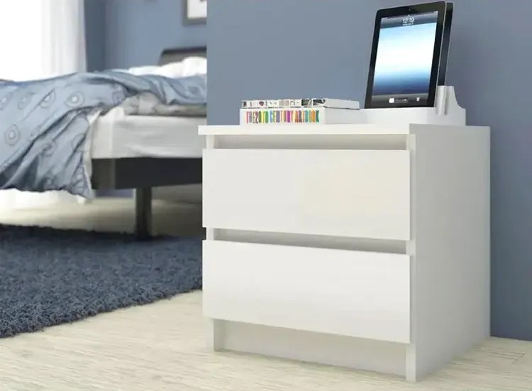 Biała mini komoda na kosmetyki z szufladami A9-L36