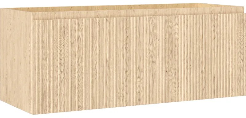 Mexen Rivel szafka łazienkowa podumywalkowa 120 cm, 1 szuflada, ryflowana , dąb - 91A20-12047-1-BF81