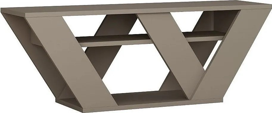 Stojak pod TV – 110 cm x 40 cm x 30 cm – Jasna Mocha – Płyta wiórowa pokryta melaminą