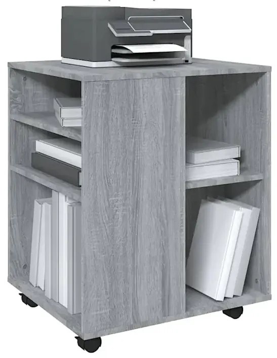 Kontener do biurka w kolorze szarego drewna - Priva 4X