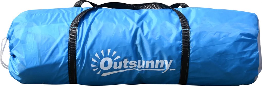 Outsunny Namiot Kempingowy dla Rodzin z 2 Sypialniami dla 4-6 Osób - Idealny do Przygód na Świeżym Powietrzu 430x240 cm | Aosom PL