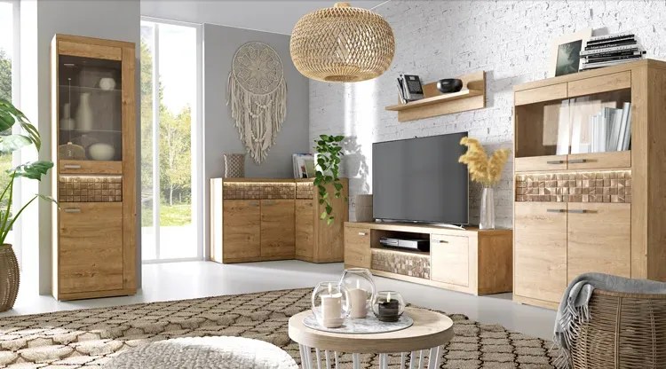 Komoda z szafką i szufladą dąb ribbeck W9-T14