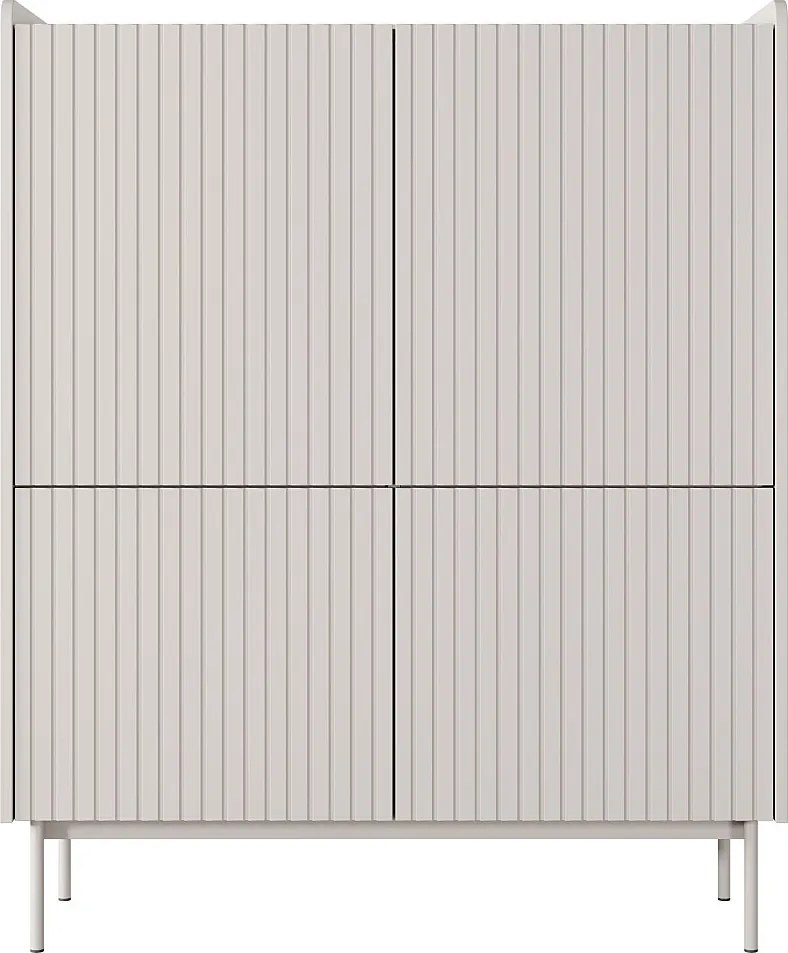 Komoda: 4 drzwi, kaszmir, 103,2 x 126,2 x 38 cm