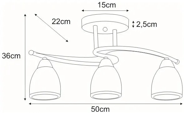 Chromowany elegancki żyrandol - S592-Labis