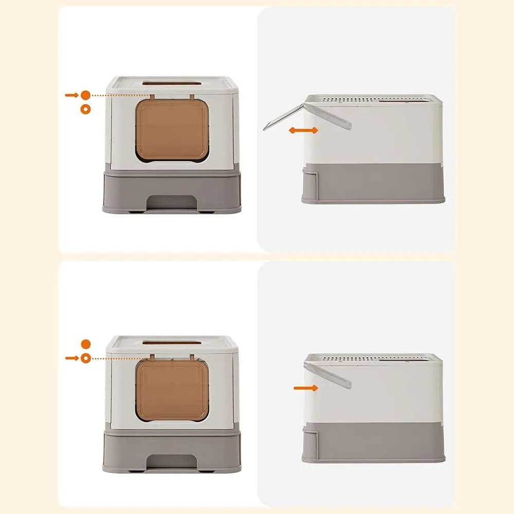 Składana toaleta dla kotów z wysuwaną tacą Feandrea