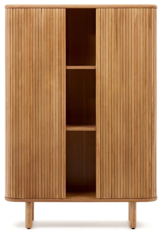 Szafka w dekorze jesionu z drzwiami przesuwnymi w naturalnym kolorze 110x160x40 cm Mailen – Kave Home