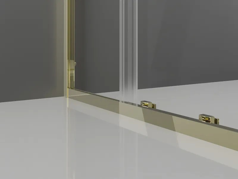 Mexen Exo-S Duo drzwi prysznicowe podwójne rozsuwane 170 cm, transparent, złote - 8152-170-000-50-00