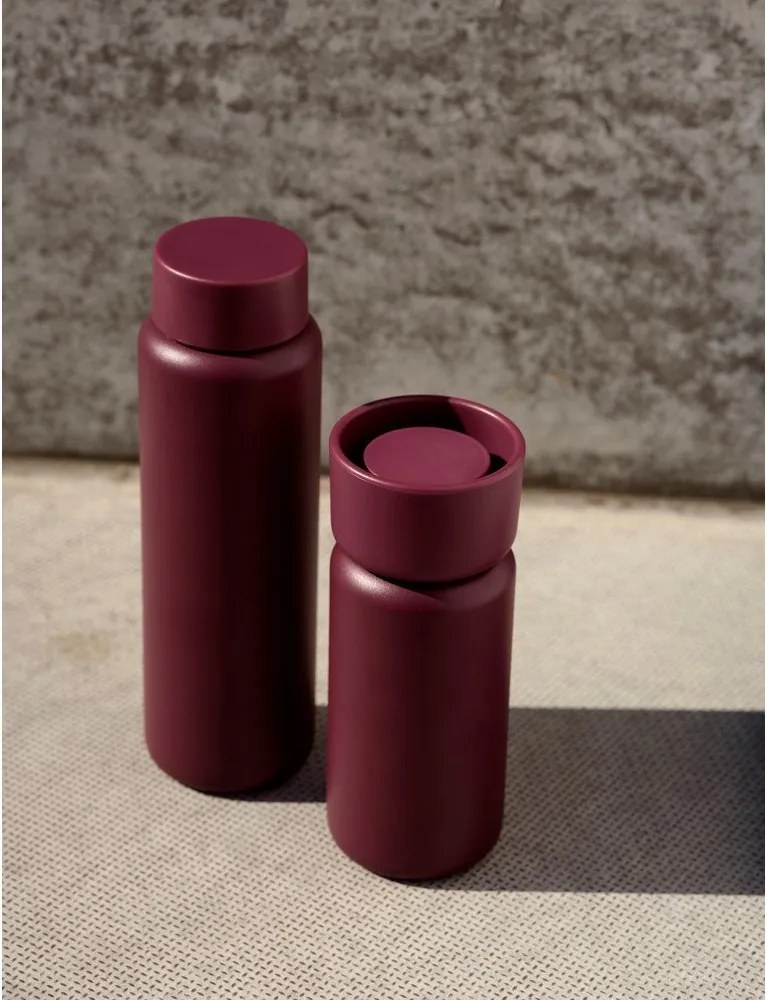 Bordowy kubek termiczny ze stali nierdzewnej 650 ml Singles – Zone