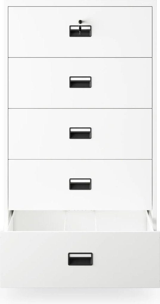 Szafa kartotekowa metalowa biała, 900x1620x600 mm: SARA XL V5