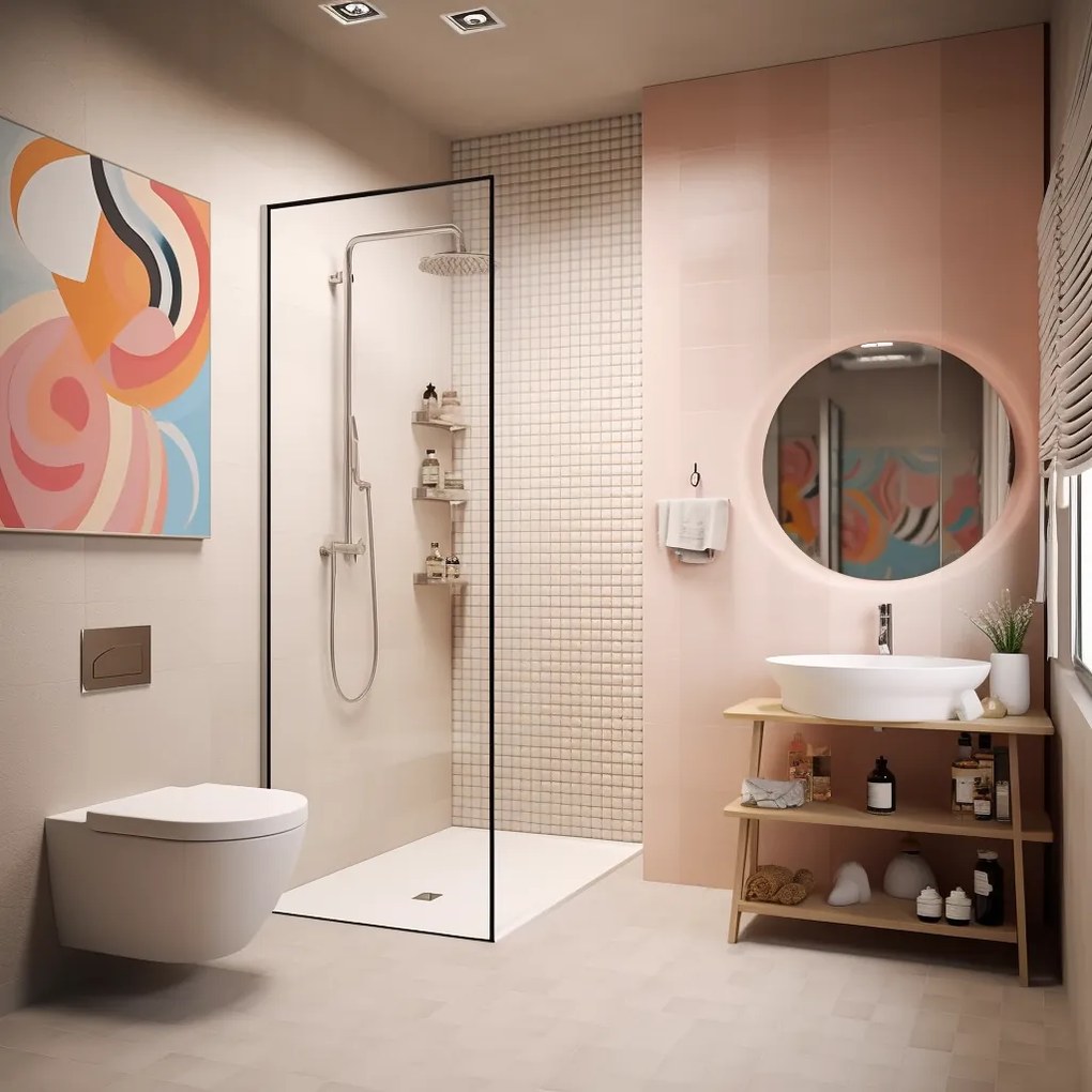 Brodzik z konglomeratu prostokątny 100 x 80 DIAMO White