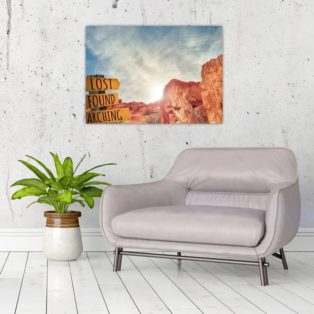 Obraz wskaźnika z napisem (70x50 cm)