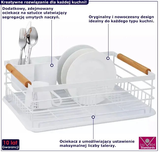Jednopoziomowa metalowa suszarka do naczyń S3-P68